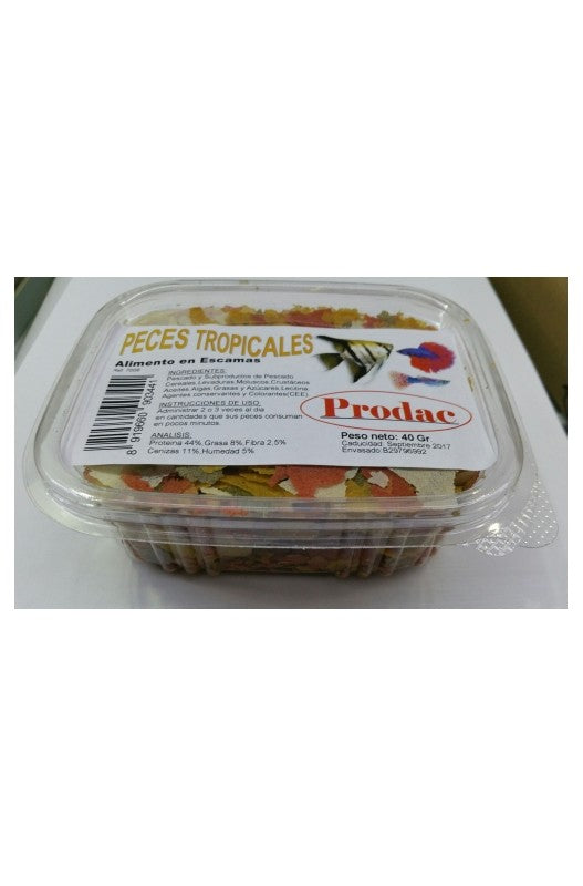 Alimento completo para todo tipo de peces de agua caliente. Ingredientes: Pescado y subproductos de pescado, FORMATO 100 GRS Y EN 40 GRS.