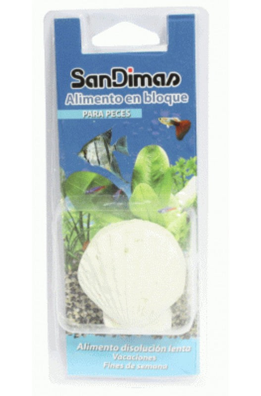 Alimento vacaciones para peces. Producto suministrado en bloque de 50 grs.