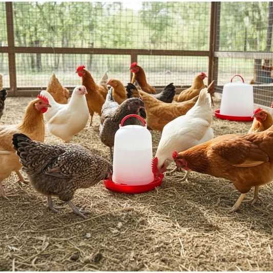 BEBEDERO PARA AVES DE CORRAL | Bebedero gallinas y pollos 3 litros y 10 litros - Bolypets