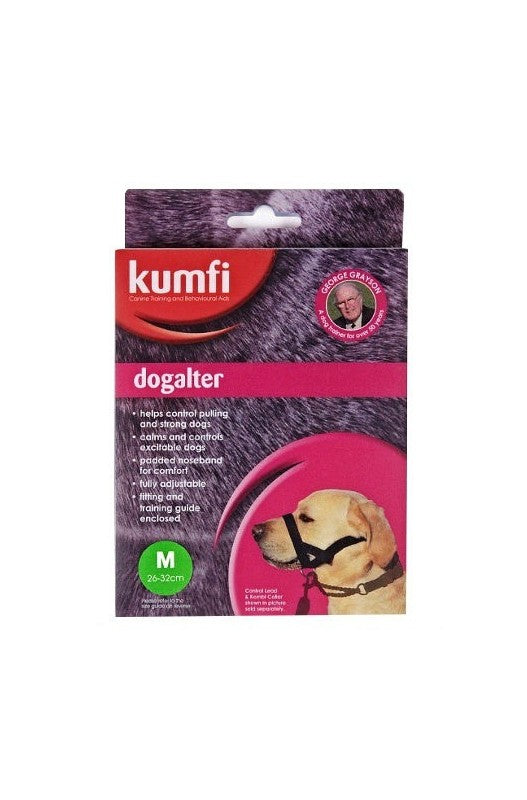 Bozal Anti-tirones Dogalter Kumfi El "DOGALTER" DETIENE EL DESPLAZAMIENTO y ha sido especialmente diseñado para que el ejercicio en el cable sea mucho más fácil y seguro al guiar al perro por la cabeza.