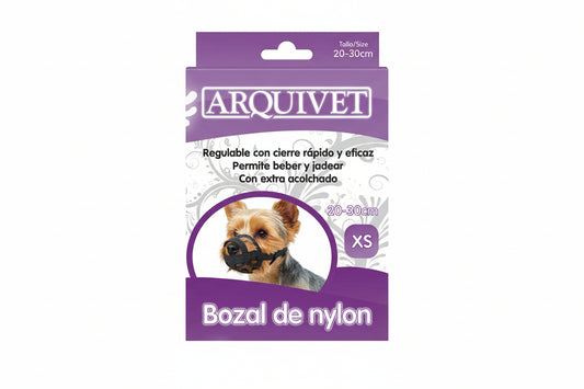 Bozal de Nylon Talla XS para Yorkshire de Arquivet es un accesorio práctico, ligero y seguro diseñado especialmente para perros pequeños, como los Yorkshire Terriers | Bozal para perros-Bolypets