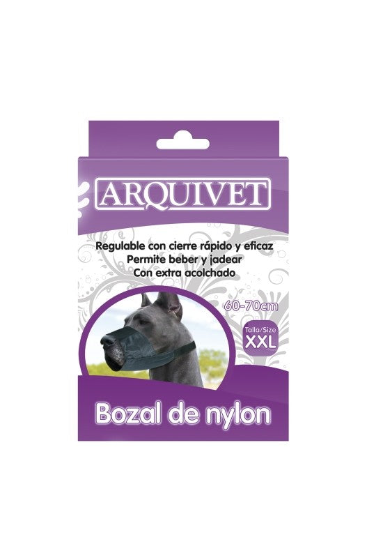 Bozal de Nylon Talla XS para Yorkshire de Arquivet es un accesorio práctico, ligero y seguro diseñado especialmente para perros pequeños, como los Yorkshire Terriers