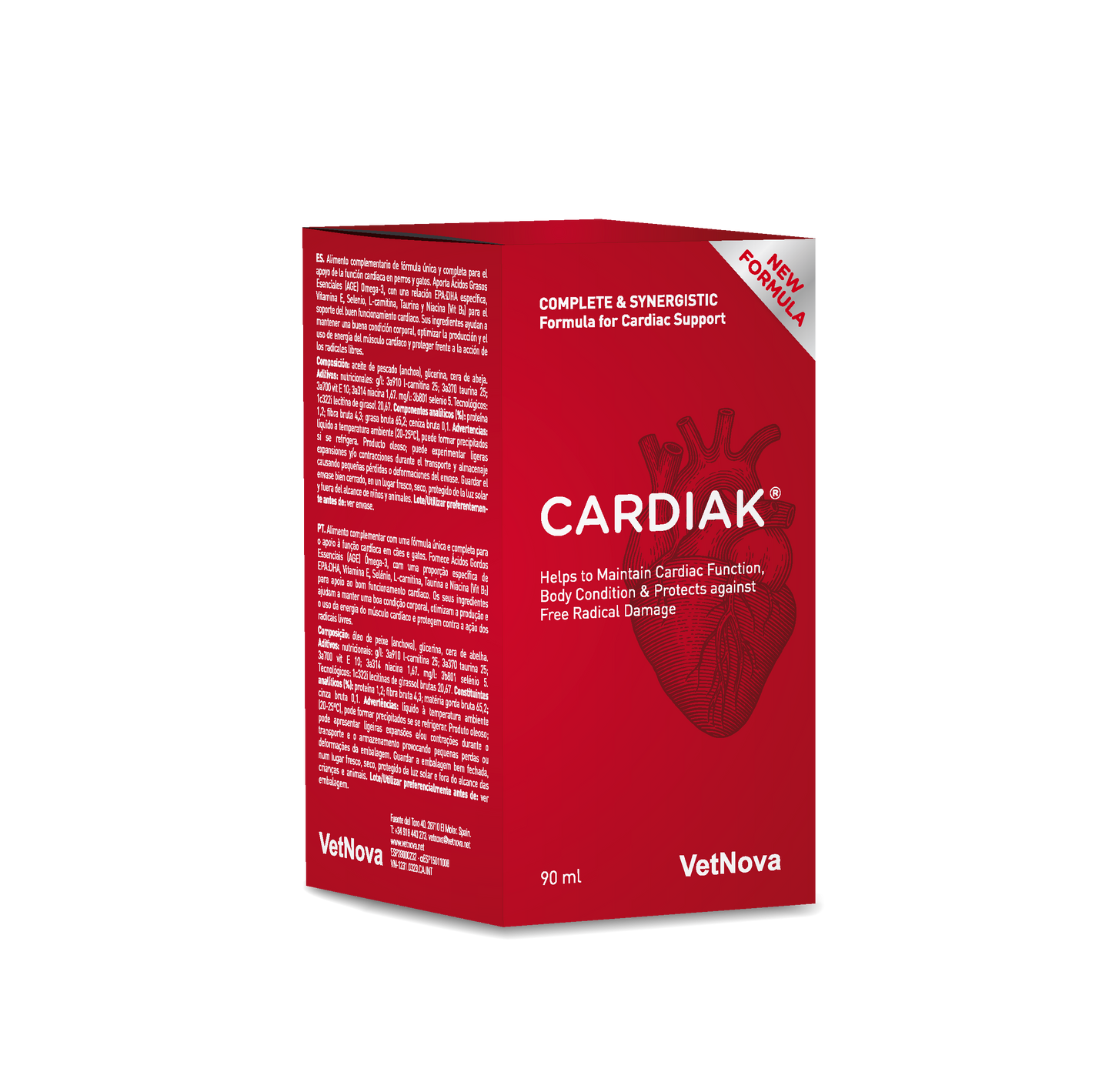 CARDIAK® 90ml para el apoyo de la función cardíaca en perros y gatos.