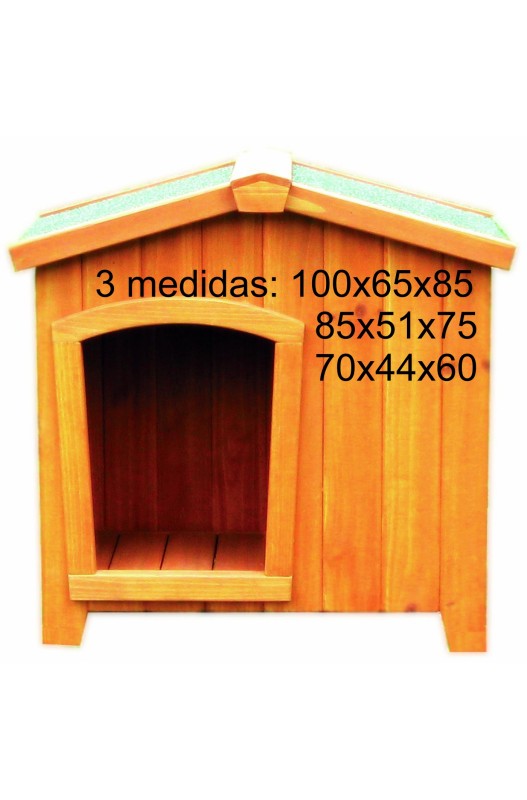 Caseta para perros hecha en madera Tamaño grande .