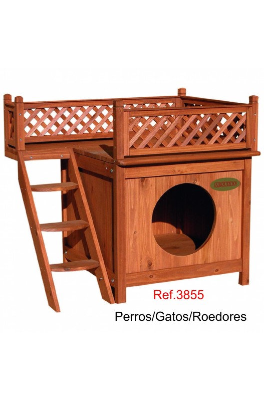 Caseta de madera para perros, gatos o roedores es un refugio multifuncional que proporciona un espacio seguro, cómodo y adecuado para distintas especies de mascotas, ya sea en interiores o exteriores. Aquí tienes una guía completa sobre este tipo de casetas: