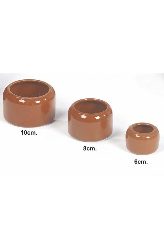 Cuenco pequeño de Barro Comedero Cuenco pequeño de Barro | para ofrecer comida, agua, bizcocho o grit a tus pájaros - Bolypets