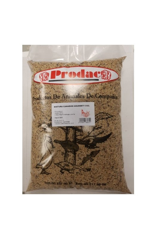 CANARIOS GOURMET PRODAC Alpiste (80%), Linaza ,Negrillo, lechuga y perilla