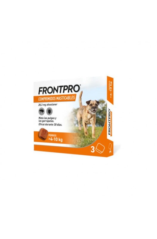 FRONTPRO comprimido masticable fácil y sabroso para perros. Tratamiento de las infestaciones por pulgas, sus huevos, durante al menos 5 semanas y garrapatas durante al menos un mes. | antiparasitario para perros-Bolypets