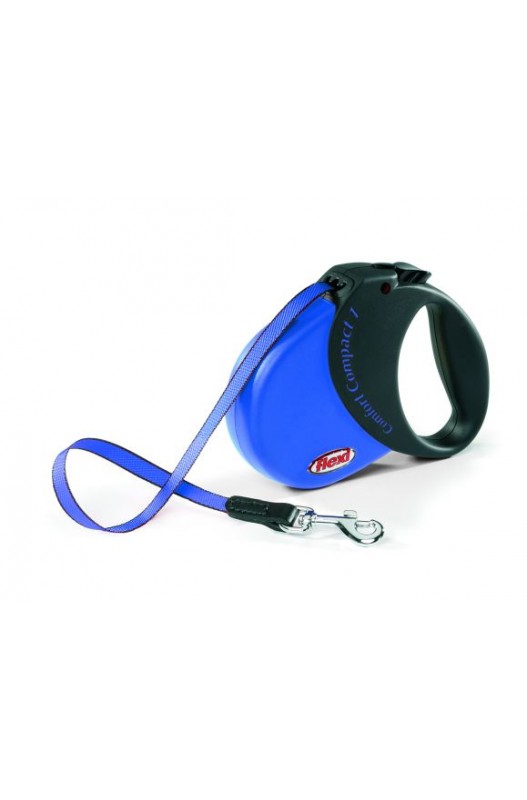 Flexi Comfort Compact Nº1 Azul es una correa retráctil para perros de la marca Flexi, diseñada para brindar comodidad y control en los paseos. Este modelo está pensado para perros pequeños y medianos debido a su tamaño y diseño compacto.