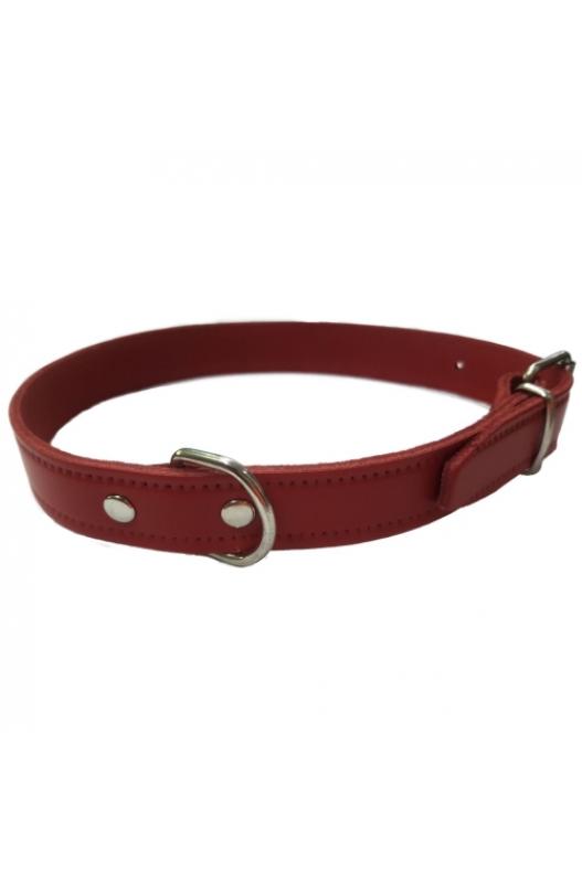 COLLAR CUERO LISO ROJO 55X2.5CM VMD