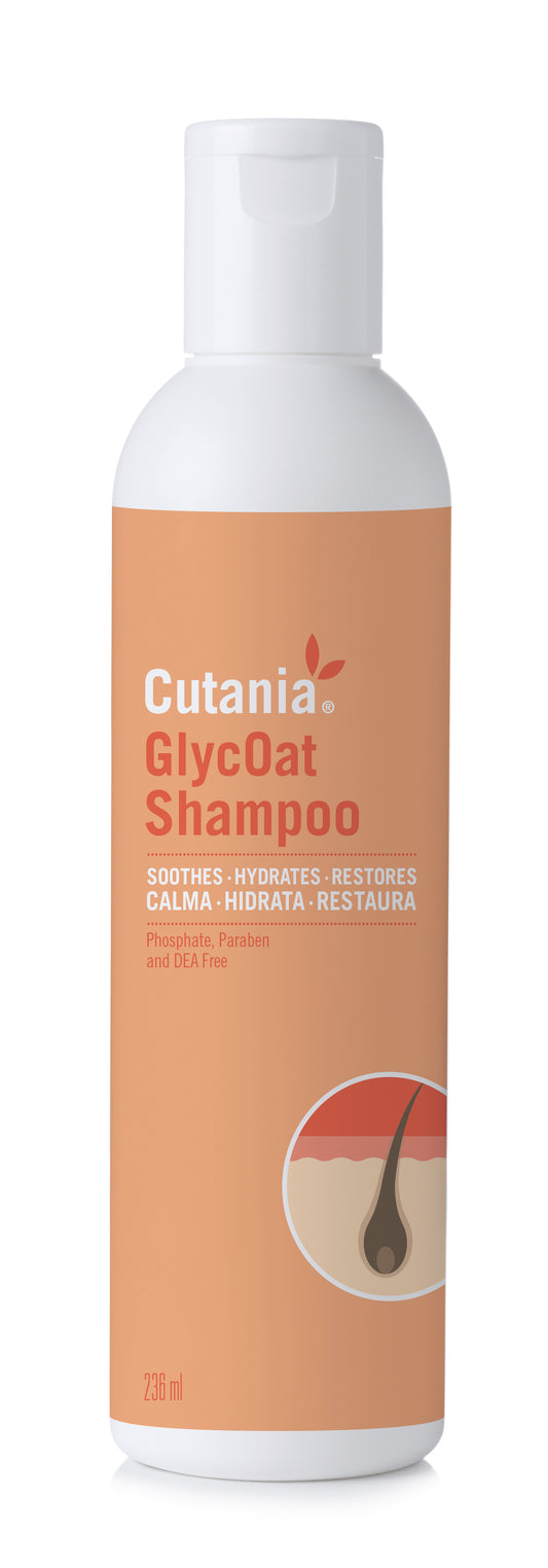 CUTANIA_GlycOat Shampoo 236ml. Champú dermatológico de última generación con efecto hidratante y acción calmante especialmente formulado para perros, gatos, y caballos.