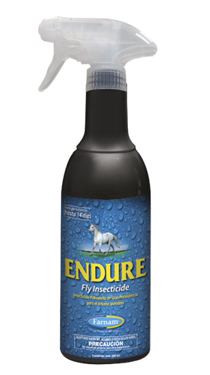 Bote de Endure Insecticida en Spray de 500 ml con pulverizador para caballos resistente al sudor - Tienda BolyPets.
