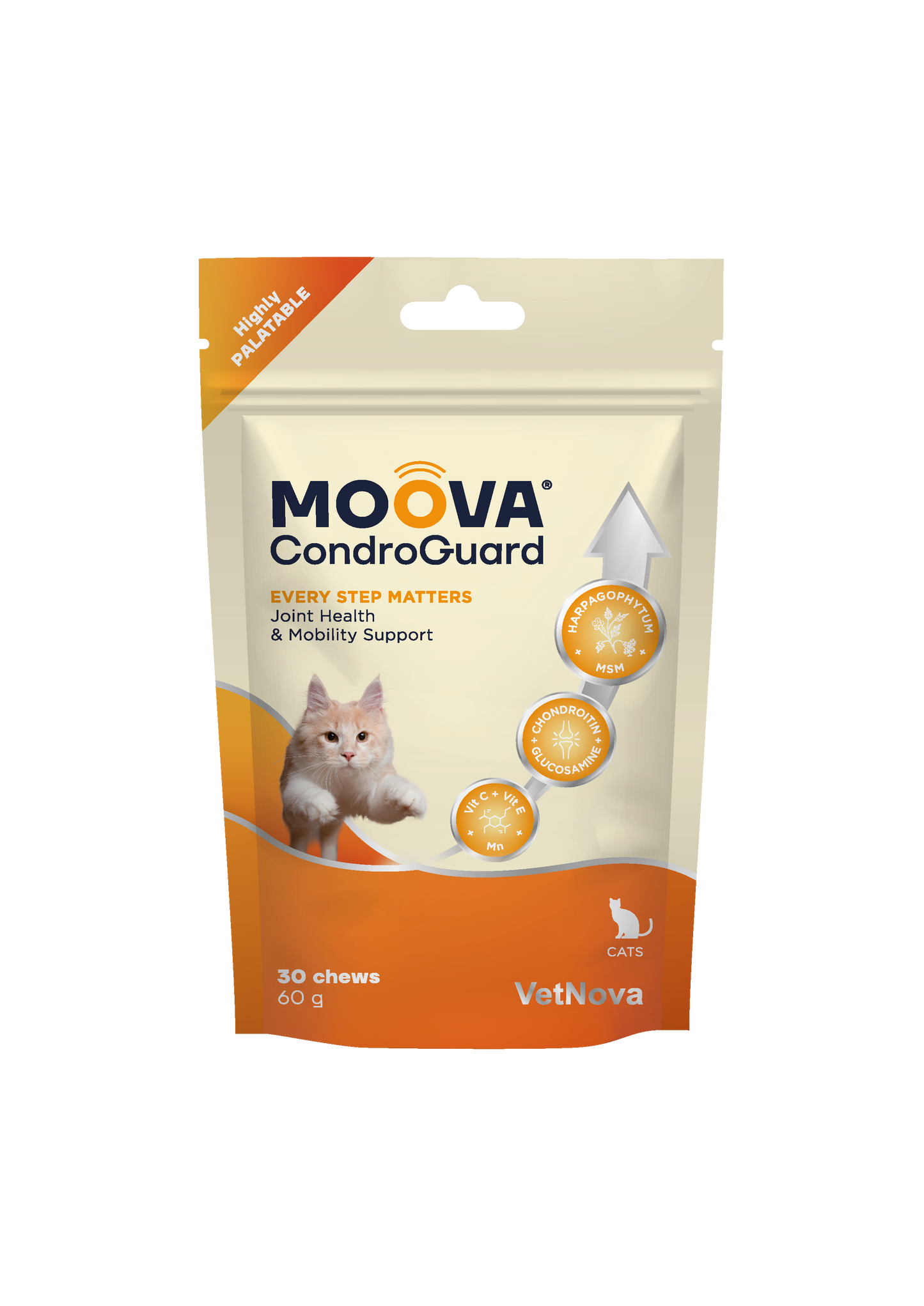 MOOVA® CondroGuard Cats 30 chews Óptima Movilidad