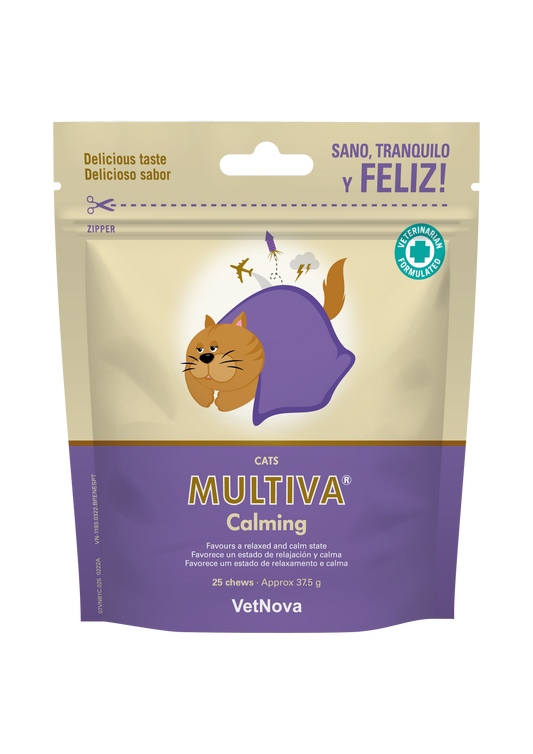 MULTIVA_CalmingCat suplemento que favorece un estado de relajación y calma para gatos