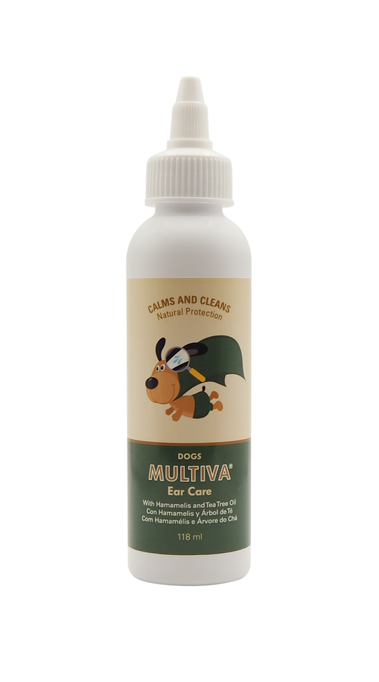 Solución Ótica Natural premium para Perros, con Acción polivalente, diseñada para el Cuidado, Limpieza y Mantenimiento del Oído en Condiciones Óptimas.