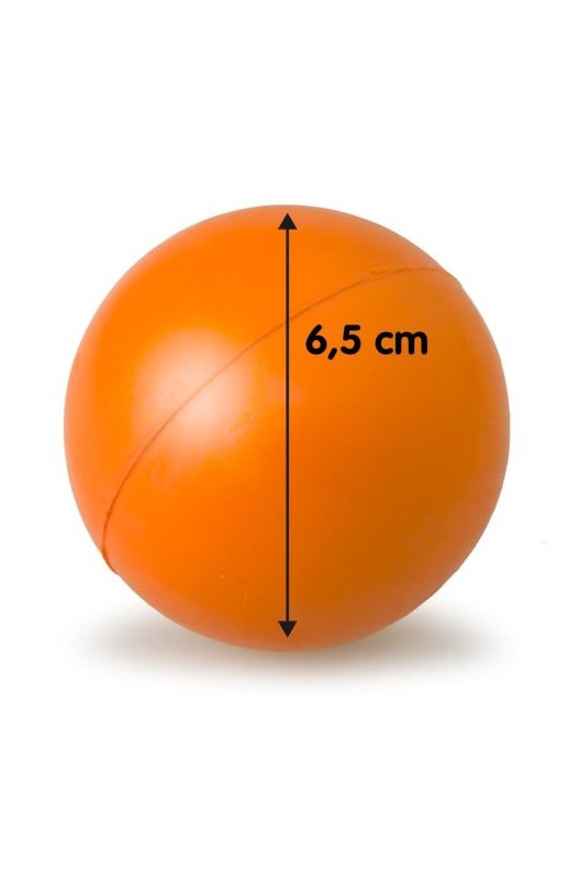 PELOTA MACIZA DE GOMA mediana de 6,5 cm PARA QUE LOS PERROS JUEGUEN Y SE DIVIERTAN