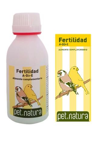 Fertilidad de Pet Natura es una premezcla vitamínica destinada a las aves de jaula y exóticas, ornamentales y palomas