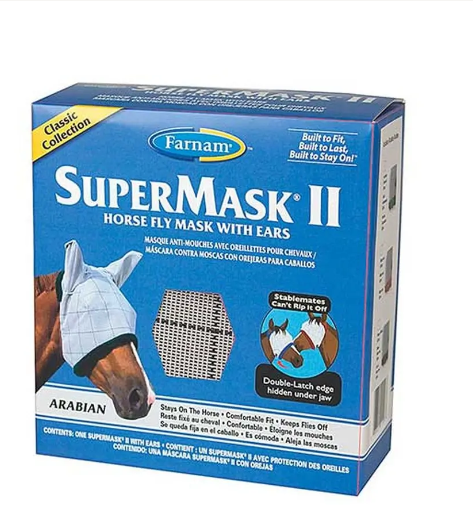 mascara antimoscas para caballos con orejeras | cuidados especiales para caballos control de plagas-Bolypets