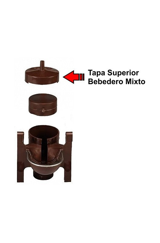 tapa bebedero mixto superior es una pieza diseñada para cubrir el bebedero de aves.