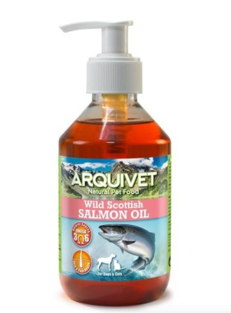 Aceite de salmón para mascotas