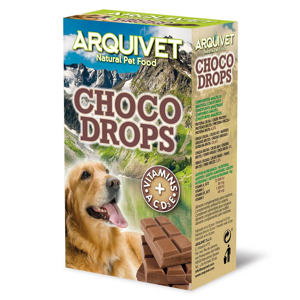 Golosinas de chocolate para perros | Arquivet choco drops - Bolypets