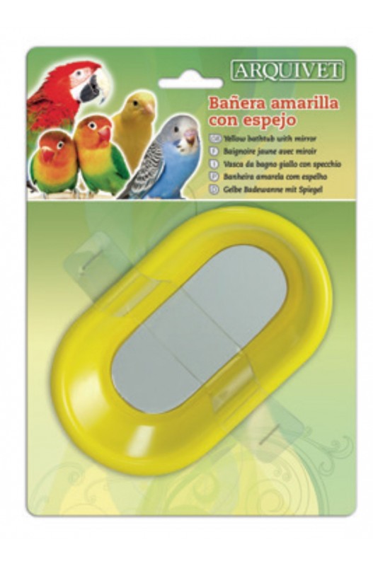 Bañera Amarilla con Espejo&nbsp;es un accesorio divertido y práctico para la higiene y el bienestar de tus pequeñas mascotas. Con un diseño atractivo y funcional, es ideal para entretenimiento y cuidado.