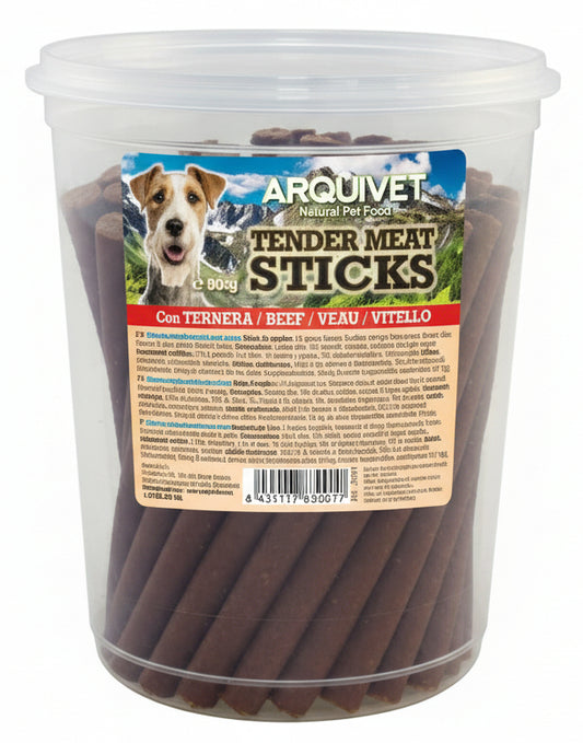 Sticks de ternera para perros | Para utilizarlos como premio, snack de bienvenida o como recompensa durante el entrenamiento | limpia los dientes y refuerza la mandíbula - Bolypets