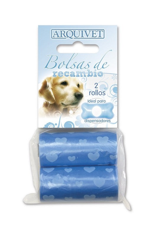  bolsas higiénicas de Arquivet (2 rollos x 15 bolsas) son un producto práctico y esencial para los dueños de mascotas, diseñado para recoger y desechar los excrementos de perros de manera higiénica y respetuosa con el medio ambiente. Estas bolsas son una solución conveniente para mantener la limpieza durante los paseos y en espacios públicos.