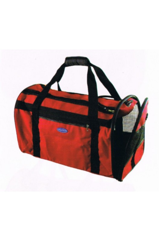 bolso de viaje plegable grande en color rojo es un accesorio práctico y funcional diseñado para transportar mascotas de manera cómoda y segura durante viajes, visitas al veterinario o actividades al aire libre. Su diseño plegable facilita el almacenamiento cuando no está en uso, optimizando el espacio disponible.