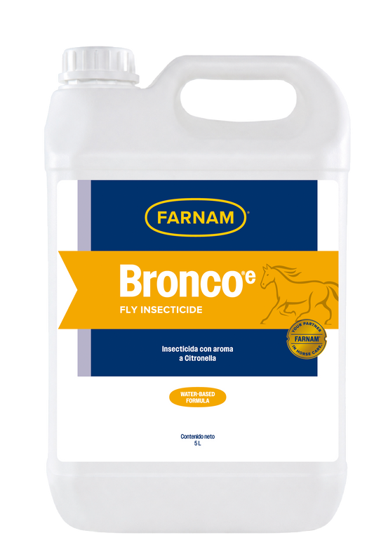 Garrafa de 5 litros Bronco e recarga repelente de moscas e insectos para caballos-bolypets