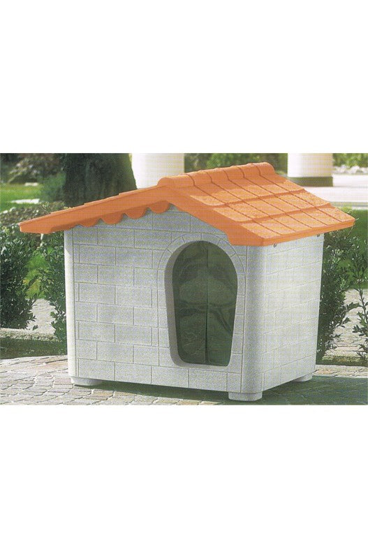 Caseta&nbsp;para&nbsp;Perros Happy Dog, hecha de súper resina con doble pared para un aislamiento térmico superior.