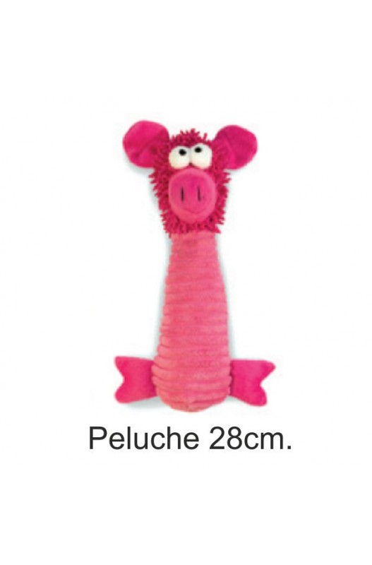 cerdito de peluche rosa de 28 cm es un juguete encantador y cómodo, ideal para mascotas como perros o incluso para niños, dependiendo de su diseño. Este peluche combina suavidad y resistencia, convirtiéndolo en un compañero perfecto para el juego y el descanso.