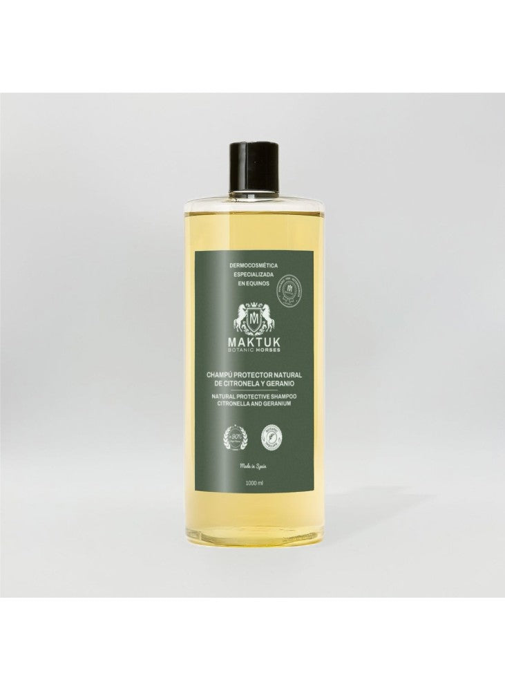 Champú Protector Natural de Citronela y Geranio  |Cuidado del pelo y la piel caballos-Bolypets
