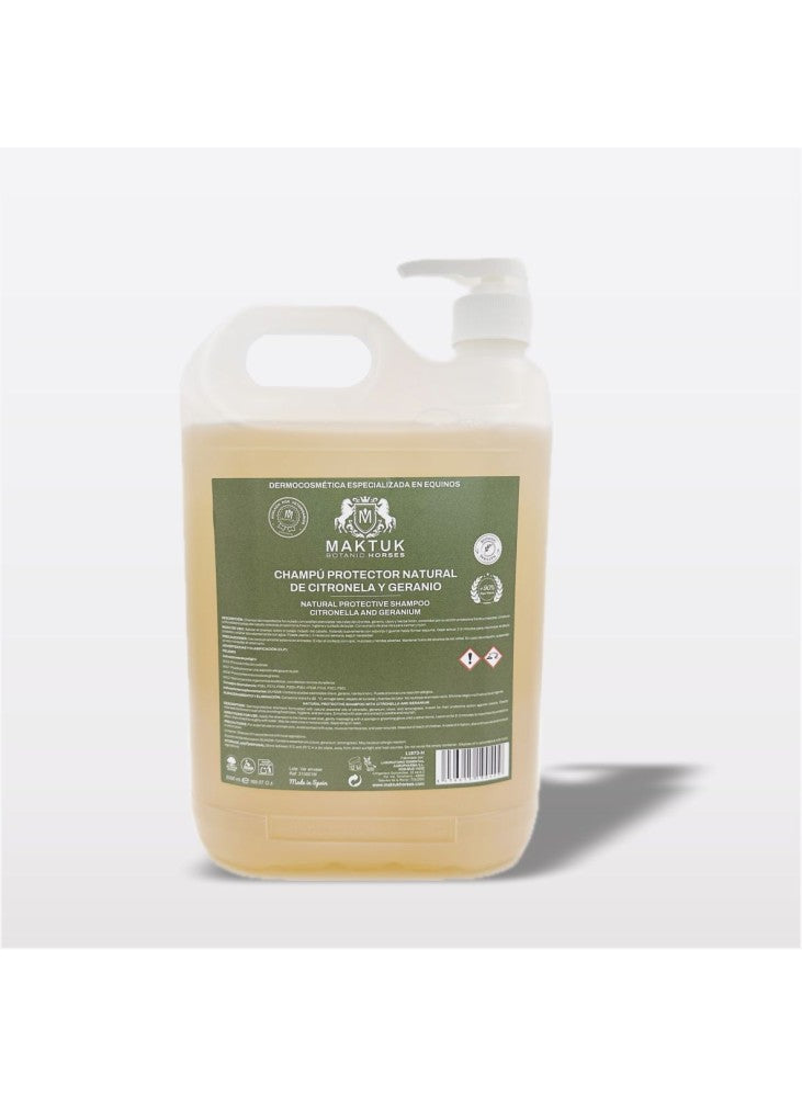 Champú Protector Natural de Citronela y Geranio  |Cuidado del pelo y la piel caballos-Bolypets