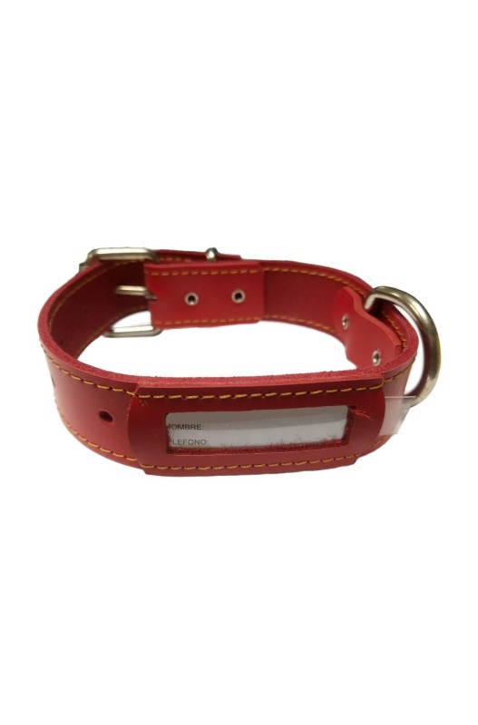 COLLAR DE CUERO CON BUZON PARA PERROS