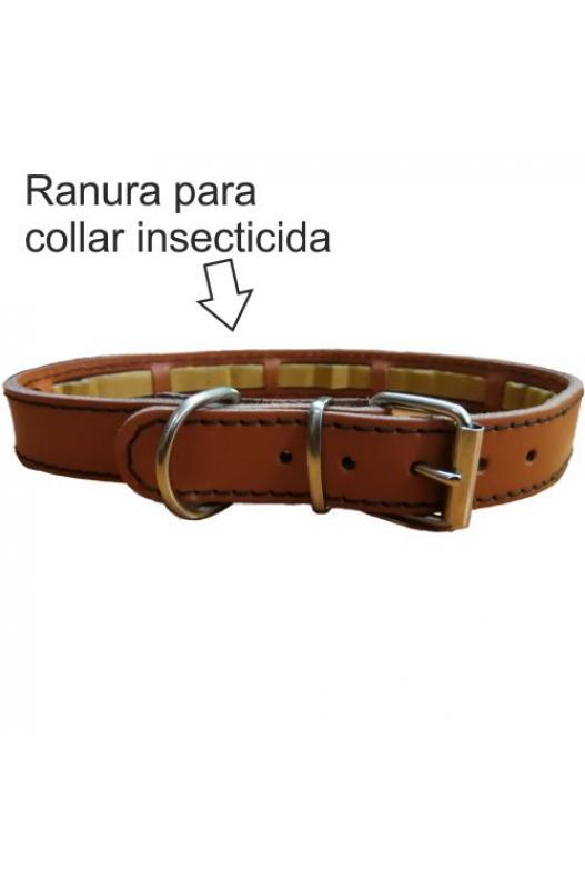 COLLAR de PROTECT CUERO NATURAL 45x2.5cm