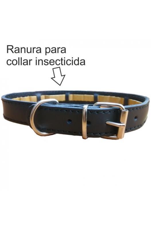 Collar de cuero para perros de 45 cm de largo x 2.5 cm de ancho. 