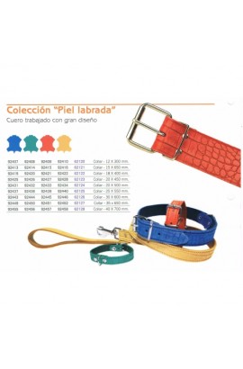 COLLAR DE PIEL LABRADO PARA PERROS