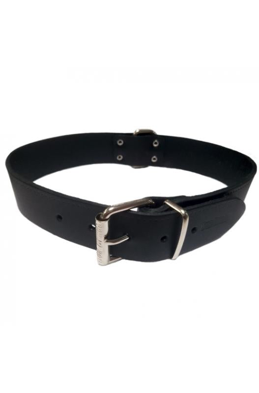 collar perrosCollar de cuero liso 35x650mm en color negro para perros - Bolypets