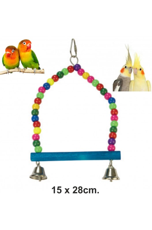 Columpio multicolor. Para loros y otras aves.