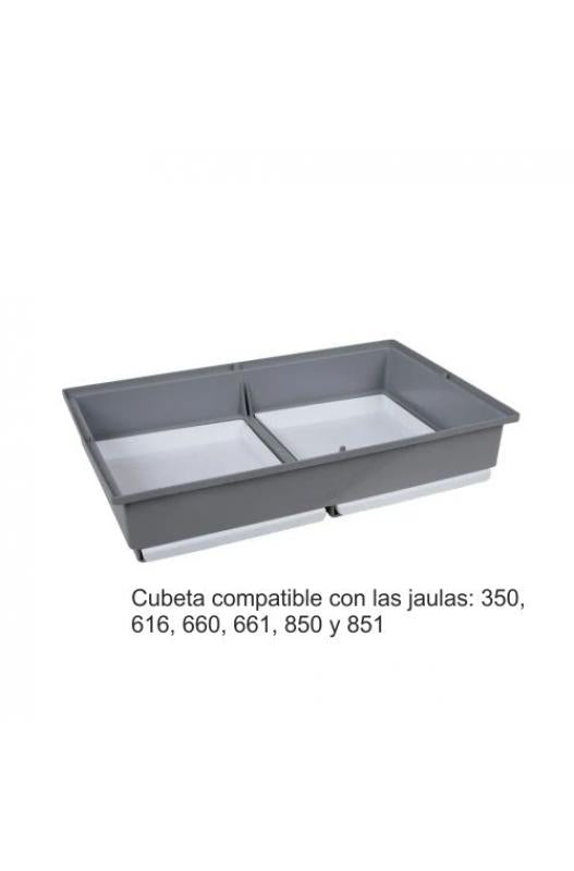 CUBETA PARA PÁJAROS 350 GRIS-BLANCA.