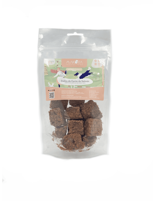 Entrenadores dados de carne de salmón |Snacks naturales para perros -Bolypets