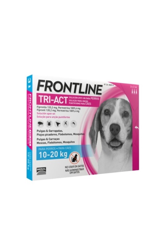 FRONTLINE TRI-ACT 10-20 KG. M 6 PIPETAS