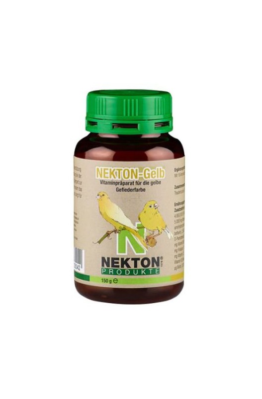 Formula Especial para Aves con Plumaje Amarillo Gelb NEKTON GELB SUPLEMENTO ORAL PARA AVES CON PLUMAJE DE TONOS AMARILLOS.