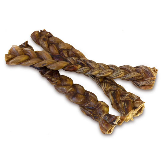 Snack 100% natural para perros | golosina nervio de cerdo secado y curado |trenza que aporta proteinas de orígen animal - Bolypets