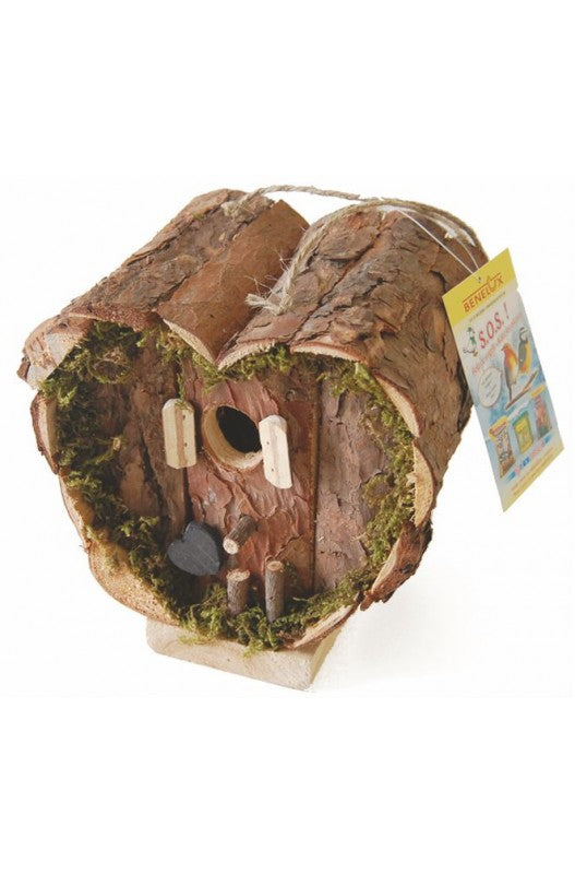 NIDO PAJARO NATURALEZA CORAZON 20X14X17CM.