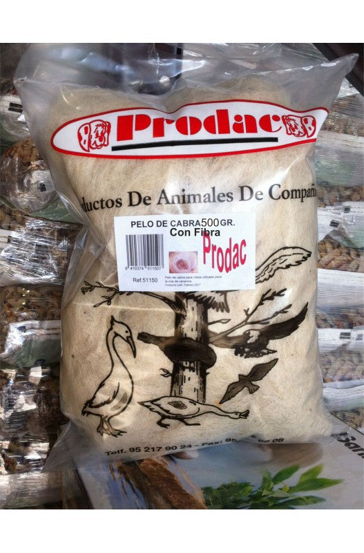 pelo de cabra para nidos 500 gr