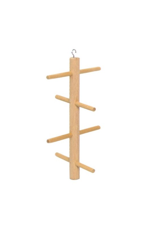  percha vertical de madera para pájaros de 15x20 cm 