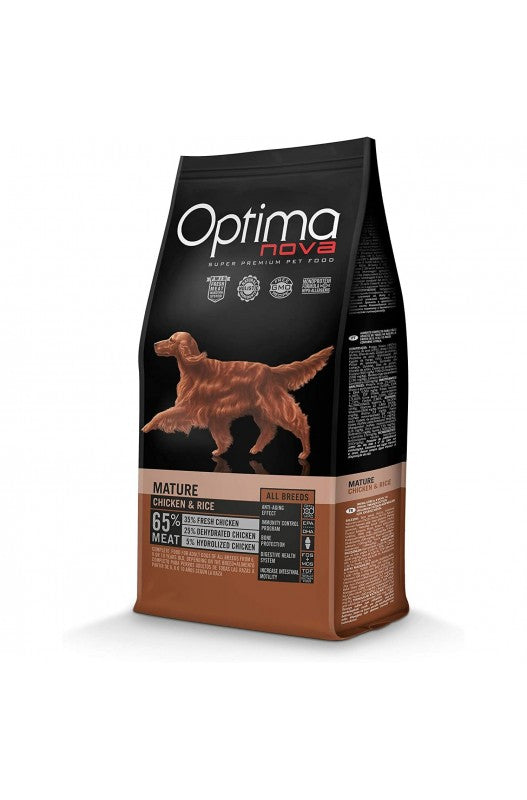 OPTIMA NOVA ADULT MATURE POLLO ARROZ 12 KG.