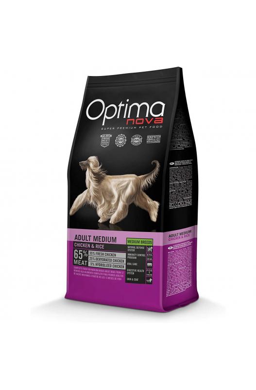 OPTIMA NOVA ADULT MEDIUM POLLO ARROZ 2 KG.